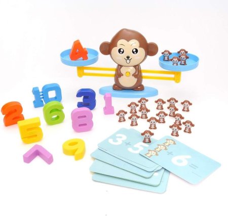 ميزان الارقام من 1 الى 10 مع بطاقات