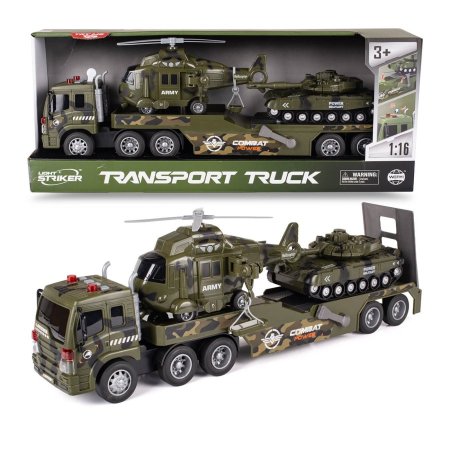 شاحنة عسكرية مع دبابة و طائرة