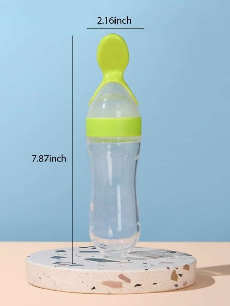 قنينة مع معلقة سيليكون للاطفال <br> <span class='text-color-warm'>سيتوفر قريباً</span>
